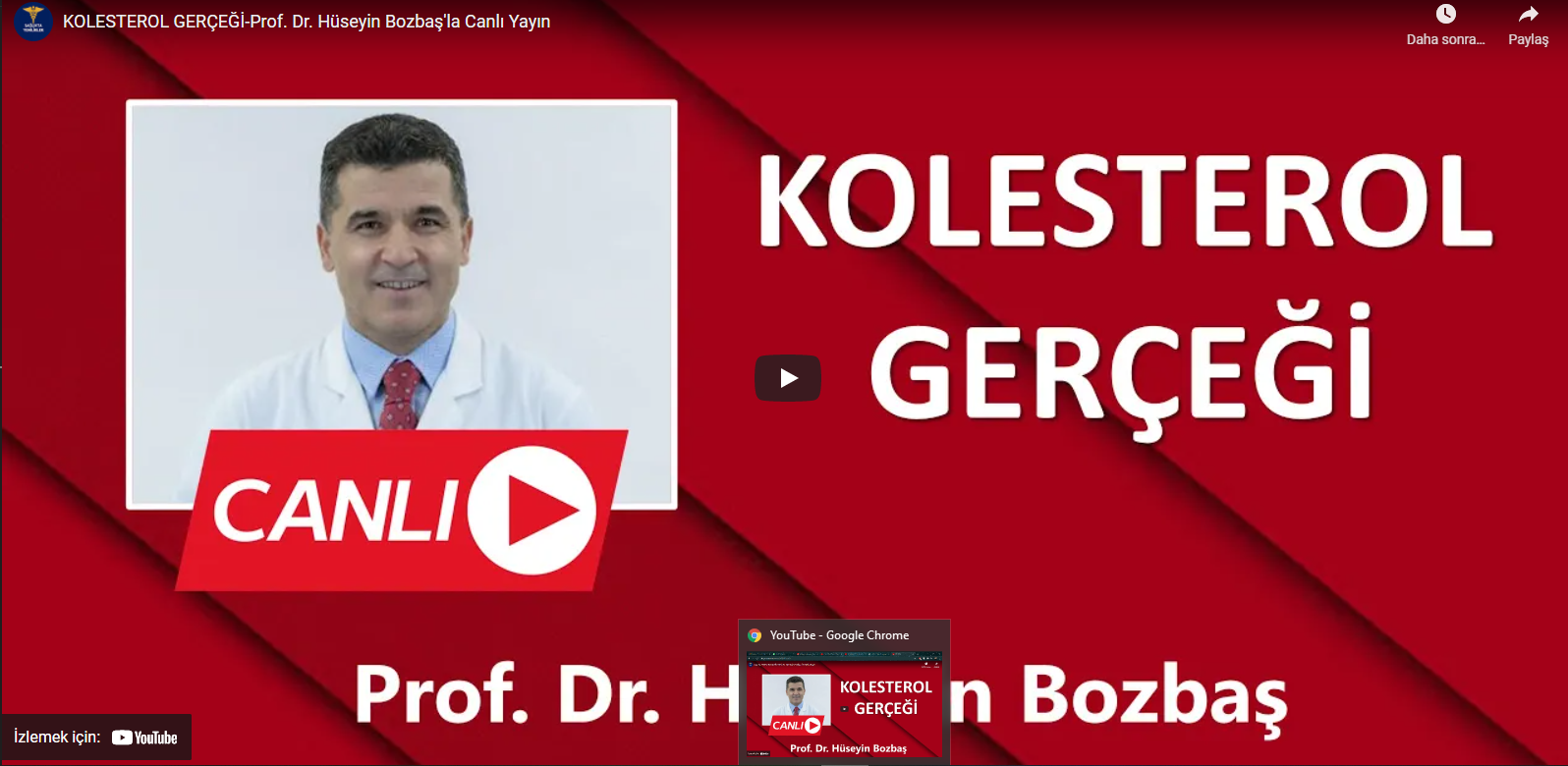 Kolesterol Gerçeği adlı Kitabım Hakkında Canlı Yayın